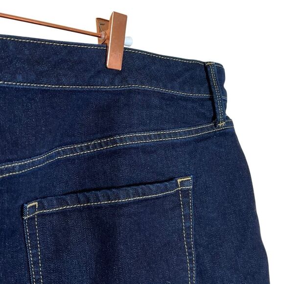 Ava & Viv Zip Fly Super Stretch Cuffed Midi Jean Denim Shorts Blue Size 24W - Picture 4 of 7